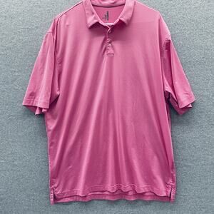 Johnnie-O Polo Shirt Mens XL Pink Rosebloom Striped Golf Stretch JMPO1720